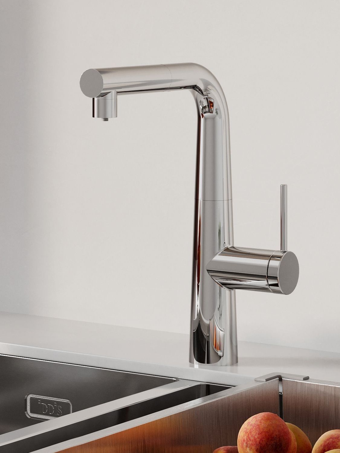 Фото товара на маркетплейсе ozon Смеситель для кухни IDDIS с фильтром и выдвижным изливом, хром, Pure,PURSBPFi05