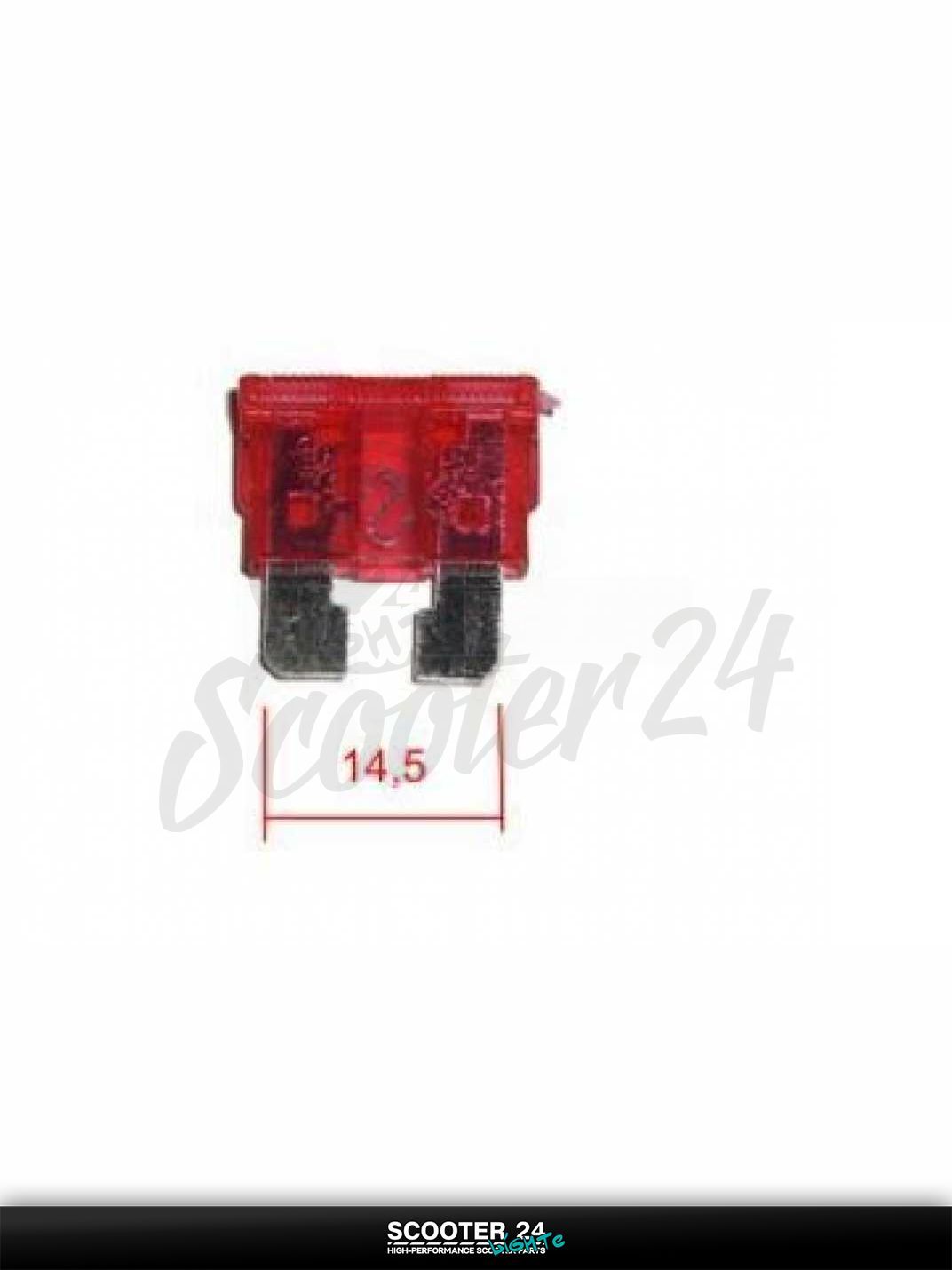 Предохранитель флажковый 10A 100шт на скутер / мотоцикл и питбайк