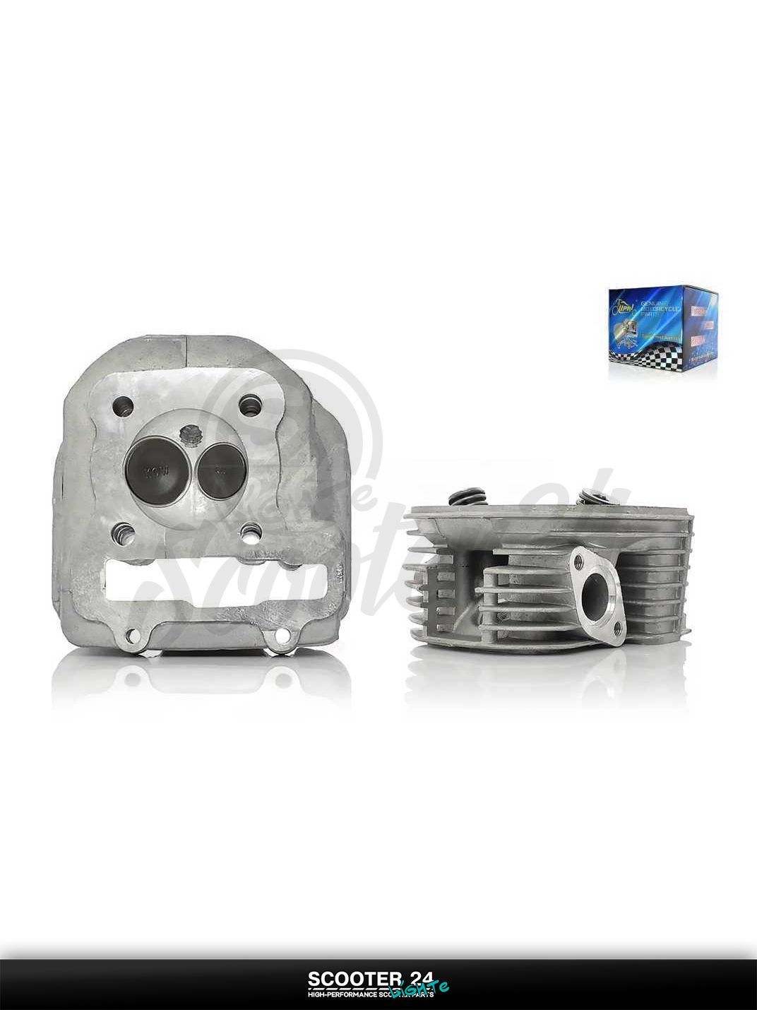 Головка цилиндра на китайский скутер Kymco ARN 125 кубов с двигателем 153QMI D52.4 голая +клапаны "LIPAI"