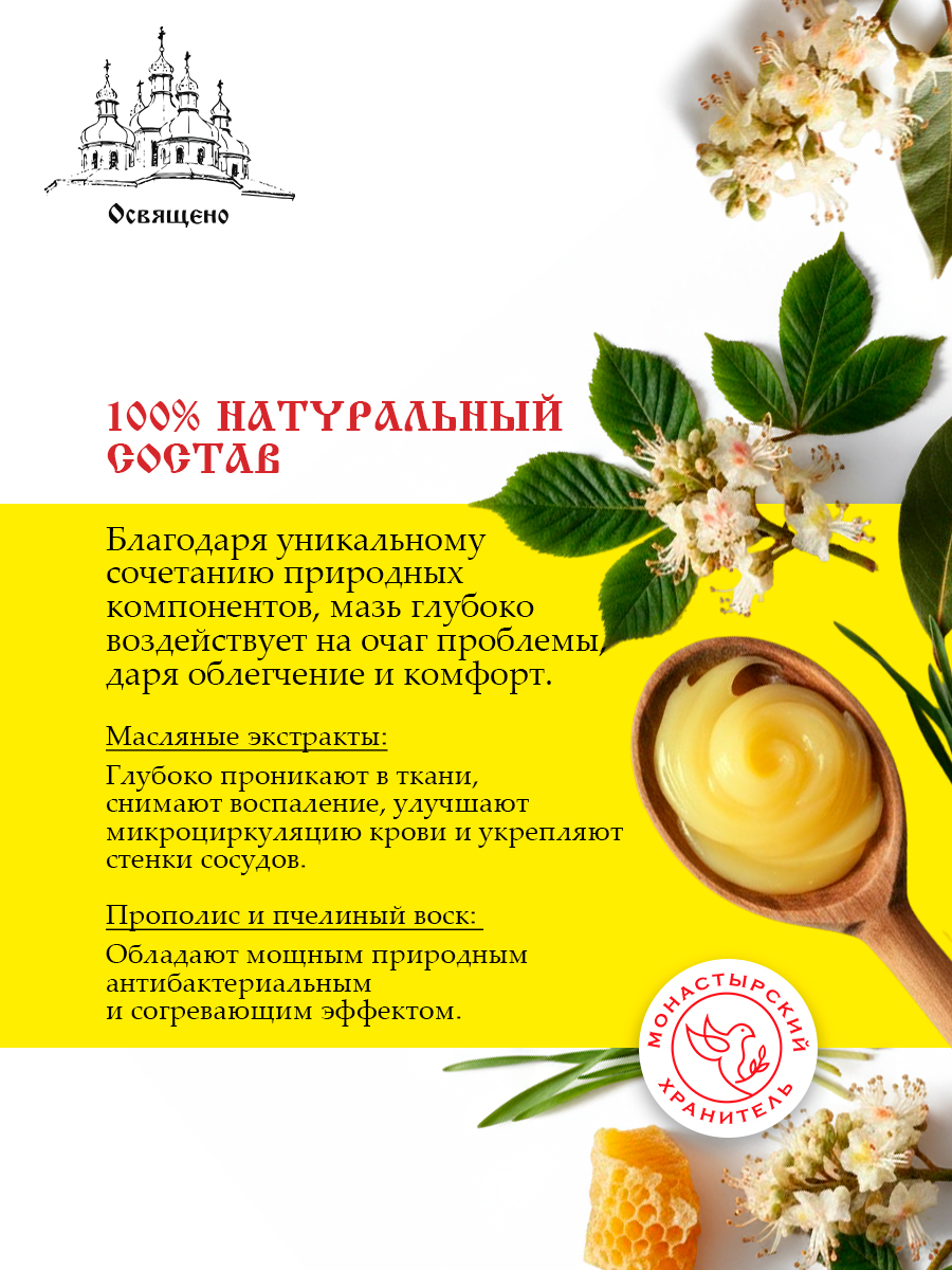 Мазь "Здоровые суставы" монастырская Бизорюк, 100 мл