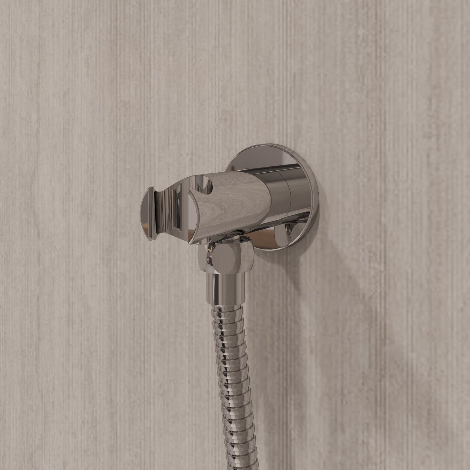 Фото товара на маркетплейсе ozon Шланговое подключение с держателем для лейки, глянцевый хром, Milardo, Dale, DALSB00M62