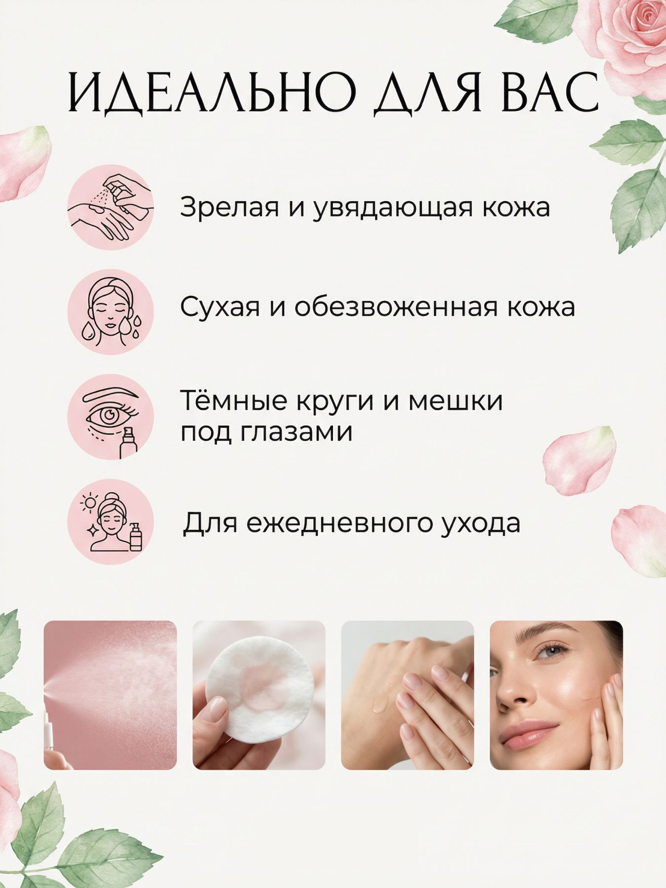Гидролат гиалуроновый Роза