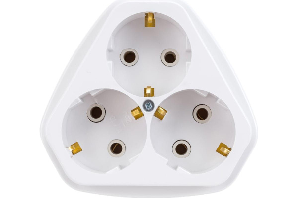 Розетка тройная с заземлением скрытой установки, в одно гнездо, кунцево ...