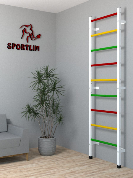 Шведская стенка Белая, ступени Цветные (Светофор) - купить по выгодной ...