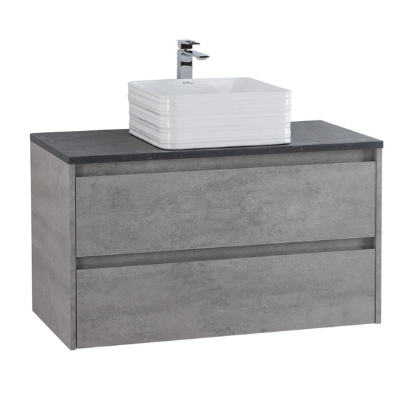Тумба с раковиной и столешницей BelBagno KRAFT 80 Cemento Grigio ...
