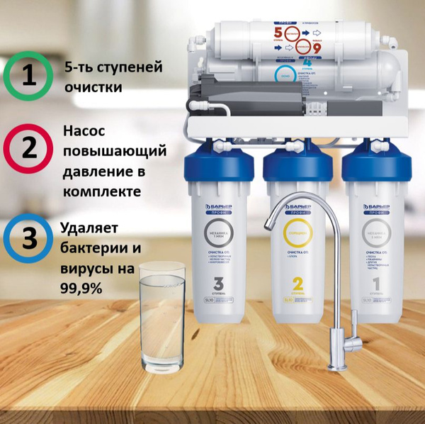 Система обратного осмоса, Барьер ПРОФИ Осмо 100 Boost - купить в ...