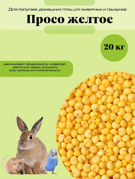 Просо желтое кормовое 20 кг. - купить с доставкой по выгодным ценам в ...