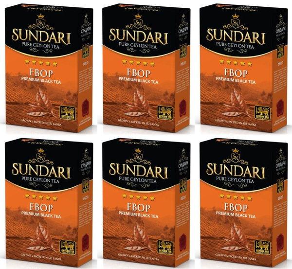 Sundari Чай черный листовой FBOP, 100 г, 6 шт - купить с доставкой по ...