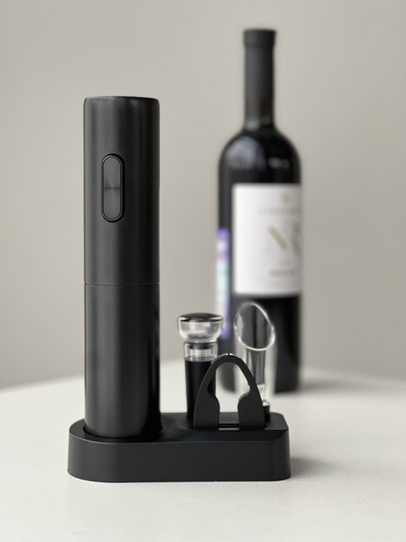ELECTRIC WINE SET Электрический штопор Набор для вина, черный, черный ...