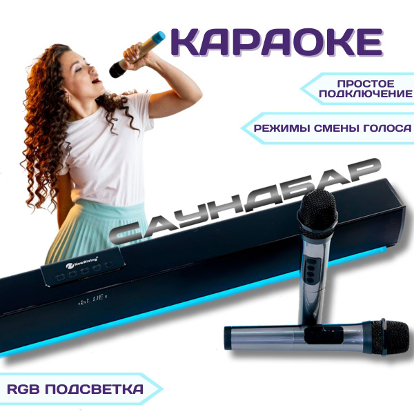Караоке система для дома с двумя микрофонами, саундбар - купить с ...