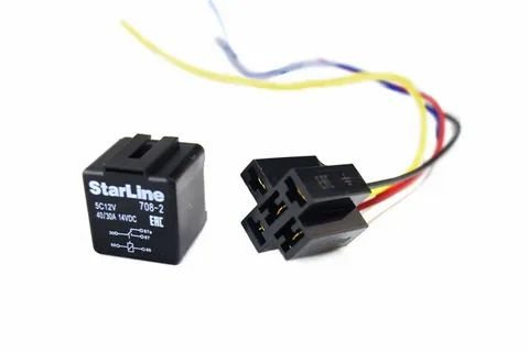 Реле Starline 708-2 5 контактов 12 вольт автомобильное 40/30 Ампер БЕЗ ...