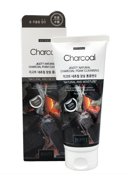 JIGOTT/Пенка для умывания с древесным углем JIGOTT NATURAL CHARCOAL ...
