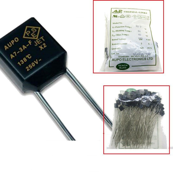 10 шт Температурный предохранитель Black Square 1A 2A 3A 5A 250V 102C ...