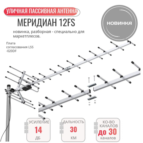 Антенна ДМВ Locus Меридиан-12FS - купить с доставкой по выгодным ценам ...