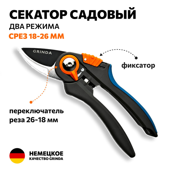 Секатор FINDAL sek-fin-28_оранжевый_черный матовый_бирюзовый_26.0 ...