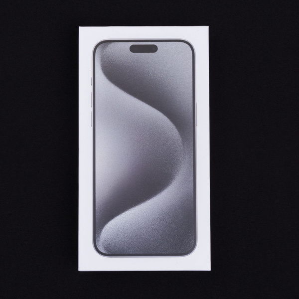 Коробка для iPhone 15 Pro / Коробка для айфона 15 Про / Белый титан ...