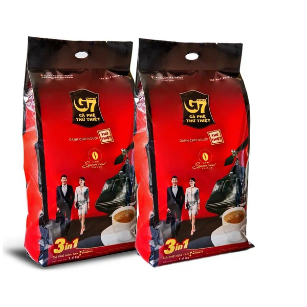 Растворимый кофе Trung Nguyen G7 3 в 1 в пакетах 2 упаковки (100 шт. по ...