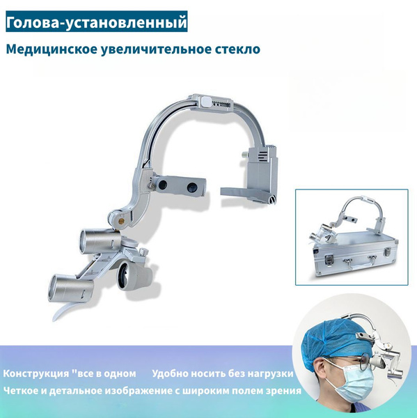 Стоматологическая насадка-лупа, оральный налобный фонарь, медицинские ...