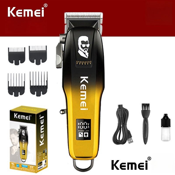 Машинка для стрижки Kemei KM-709A, золотой - купить по выгодным ценам в ...