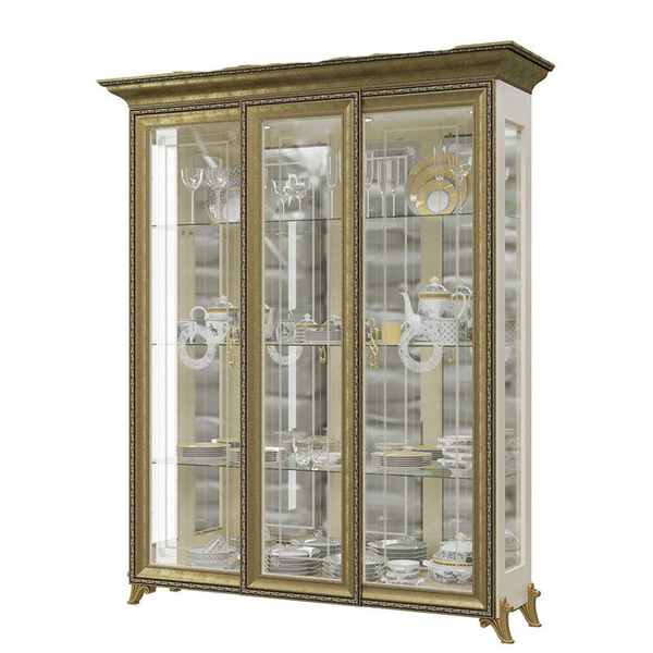 Шкаф-витрина МэриМебель 3-дверный Версаль, 161.7x47.7x228 см купить c ...