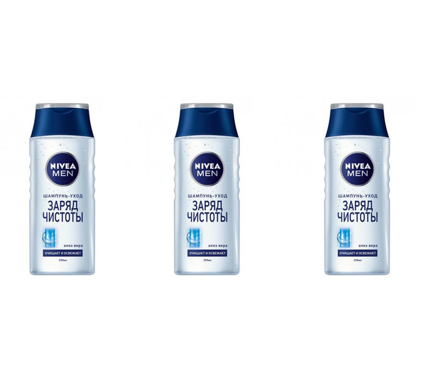 Nivea Шампунь для волос Заряд чистоты, 250 мл, 3 шт - купить с ...