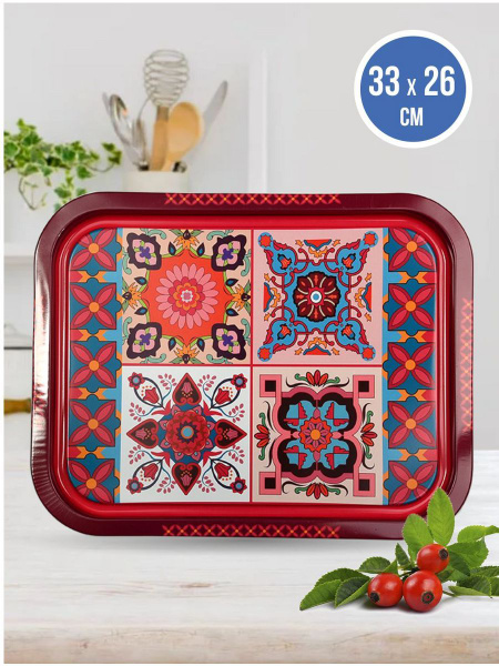 Рязанская фабрика жестяной упаковки Поднос, 26 см х 33 см, 1 шт купить ...