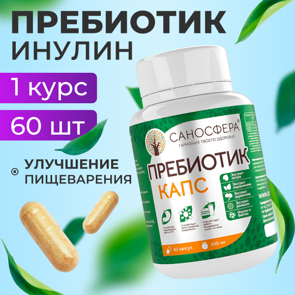 Инулин пребиотик, БАД для пищеварения, микрофлоры, очищения кишечника ...