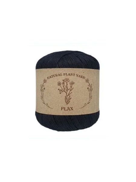 Пряжа "Flax", цвет: 003 - Черный, 4 шт., лен 100%, 50 гр. 200 м ...