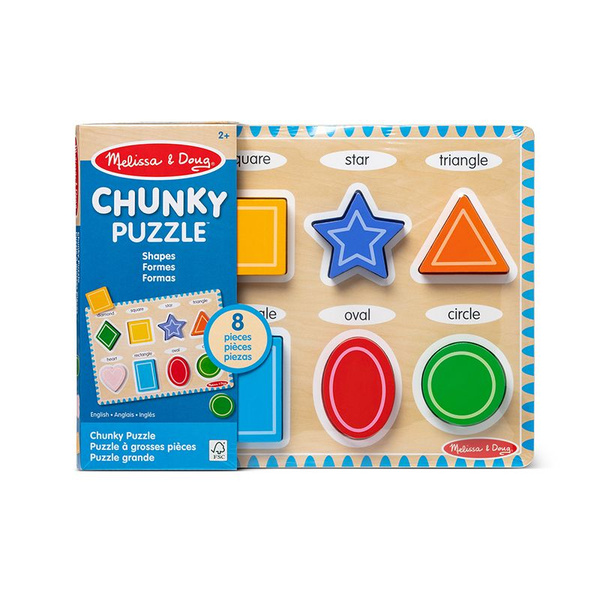 Melissa & Doug усиленные развивающие пазлы для детей с формами ...