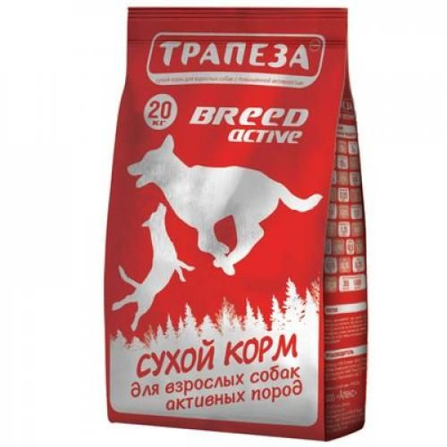 Трапеза BREED ACTIVE сухой корм для взрослых собак активных пород 20кг ...