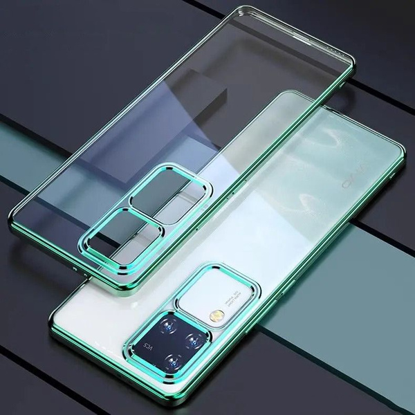 чехол Vivo V30 5G Тонкий прозрачный и мягкий гальванический защитный ...