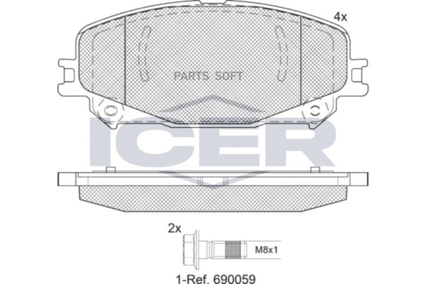 Колодки тормозные ICER ICER182304 - купить по низким ценам в интернет ...