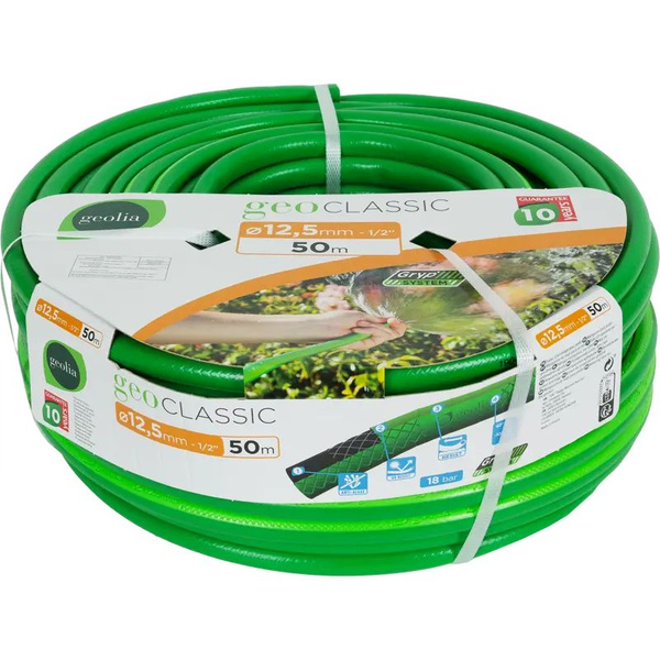 Шланг поливочный GEOLIA Classic ø12.5 мм 25 м, ПВХ, ПВХ ...