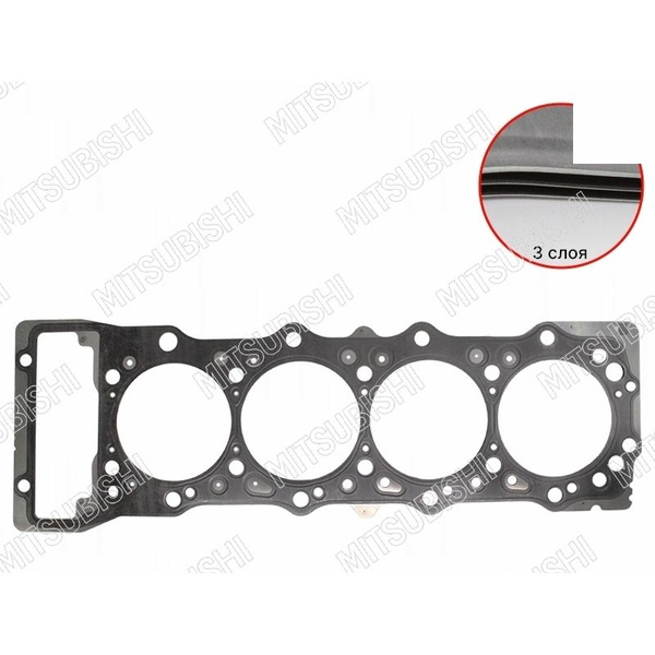 Прокладка ГБЦ MITSUBISHI PAJERO 4M41 06-07 (T=0.70 A)