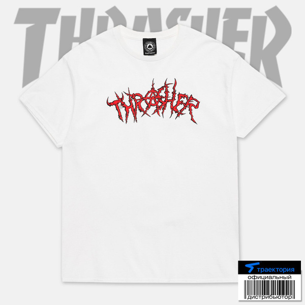 Футболка THRASHER, размер 48, цвет разноцветный, 100% хлопок - купить ...