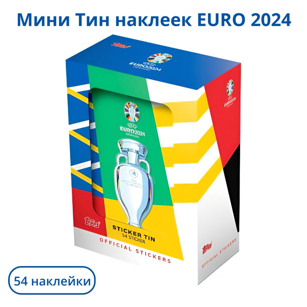 Футбольные наклейки евро 2024 Mini Tin Topps euro 2024 Sticker ...