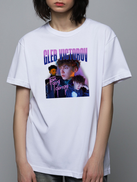 Футболка jojo print, размер 50, цвет белый, 50% хлопка и 50% полиэстера ...