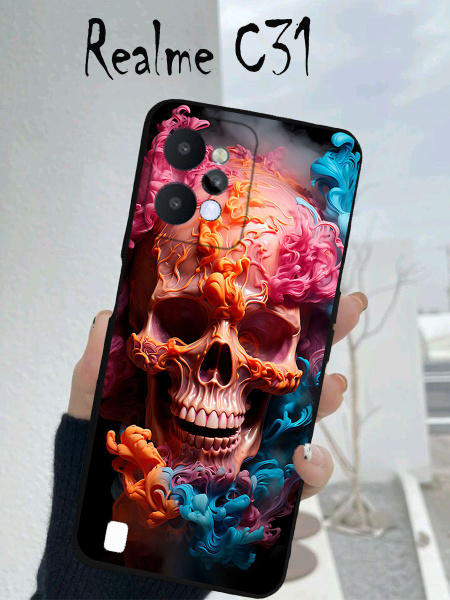 Чехол на Realme c31 аниме череп купить на OZON по низкой цене (1310575539)