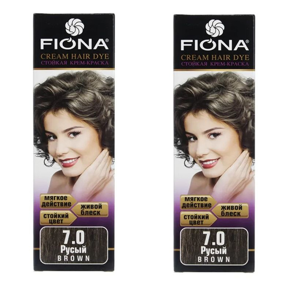 Fiona Крем-краска для волос, тон 7.00 Русый, 2 уп. - купить с доставкой ...