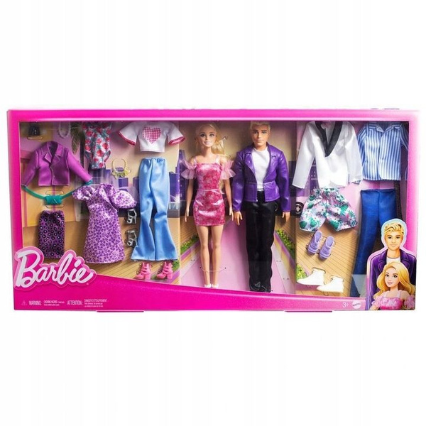 Модный комплект Barbie куклы Барби и куклы Кена с одеждой и ...