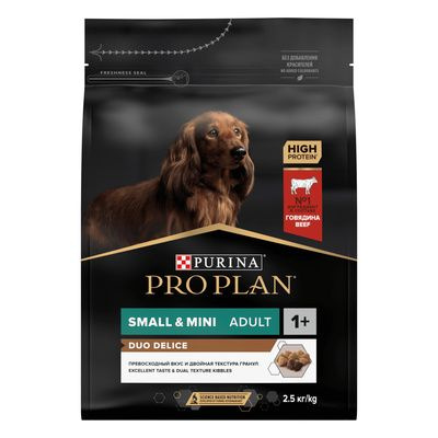 Purina Pro Plan Сухой корм для собак мелких пород с говядиной и рисом ...