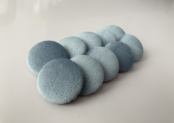 Мебельные пуговицы 10 штук. Пуговицы для каретной стяжки Голубые ...