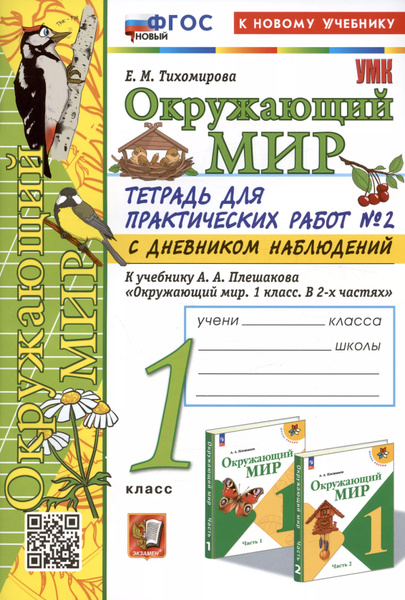 Окружающий мир. 1 класс. Тетрадь для практических работ № 2 с дневником ...