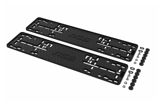 Пластиковые рамки RCS-light, Рамки госномера автомобиля, чёрные ...