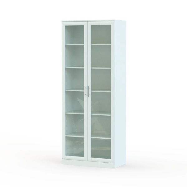 Шкаф книжный BestMebel Книжный шкаф со стеклом BMS, 110x35x210 см ...