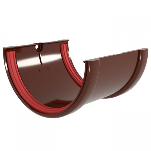 Соединитель желобов Классика 120 ПВХ Grand Line шоколадный RAL 8017 ...