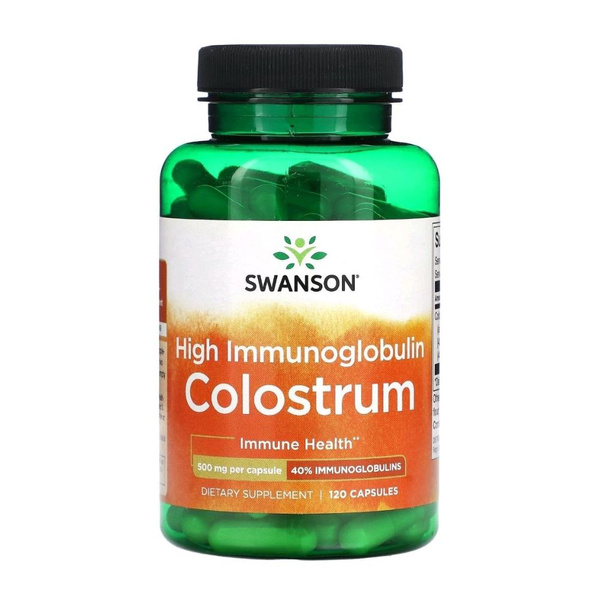 Swanson Colostrum, Молозиво с высоким иммуноглобулином 500 мг - 120 ...