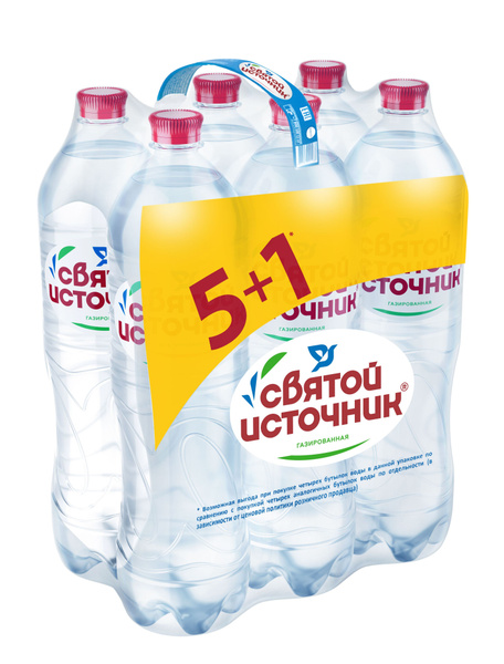 Вода газированная Святой Источник промо-пак, 6 шт х 1,5 л - купить с ...