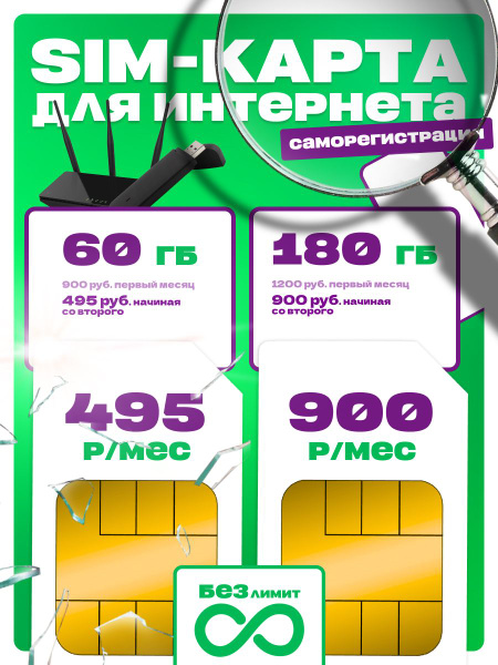 SIM-карта Sim (Сим) карта с интернетом для любого устройства (Вся ...