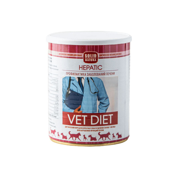 Solid Natura Консервированный корм для собак Vet Hepatic, 340 г ...